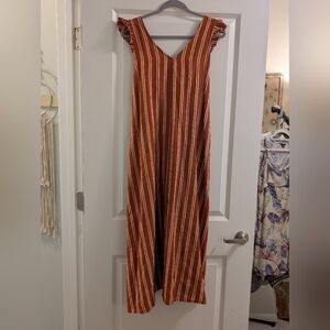 EUC- Sunshine Tienda- Rust And White Hemingway Stripe Sofia Dress